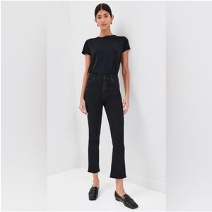 Mother Jeans The Insider Crop Step Fray in Not Guilty